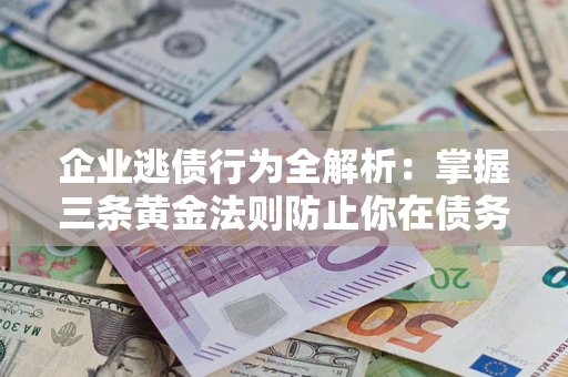 武汉企业逃债行为全解析：掌握三条黄金法则防止你在债务乱局中“踩雷”